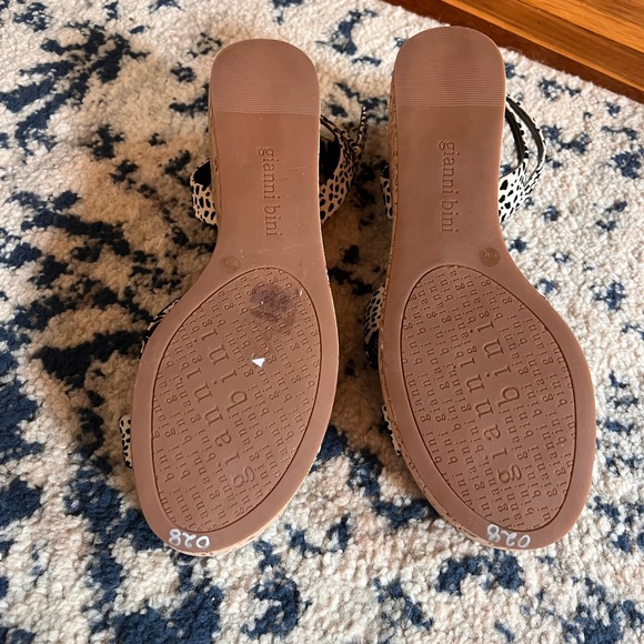 NWOB Gianni Bini Zeeah Cheetah Print Suede Leather Upper Cross Band Cork… - Picture 5 of 5